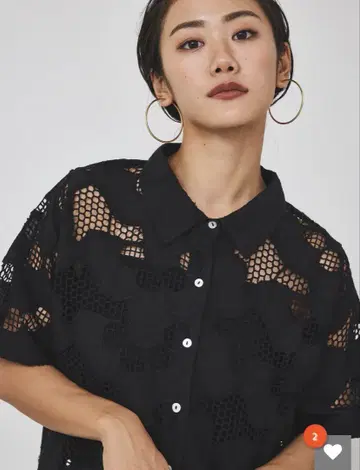 컷워크 레이스 셔츠