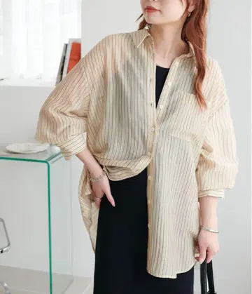시어 스트라이프 셔츠 디스코트
