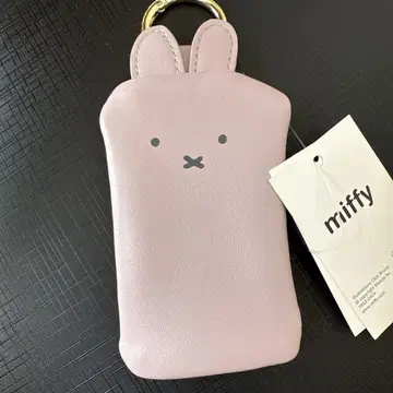 새상품 미피 꽃 카라비너 미니 파우치 핑크