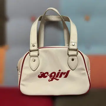 x-girl 엑스걸 핸드백 크림색
