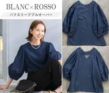 BLANC x ROSSO 별주 퍼프 슬리브 풀오버 앞뒤 2WAY Free