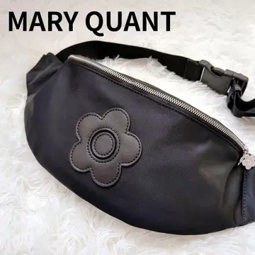 미사용급 MARY QUANT 나일론 바디백 힙색 블랙