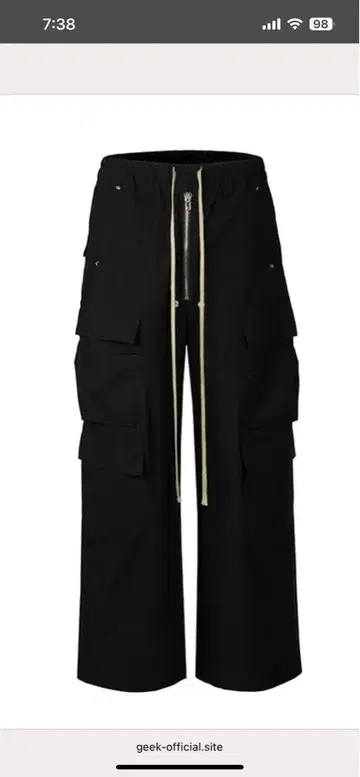 GEEK ZIP SIDE POCKET CARGO PANTS