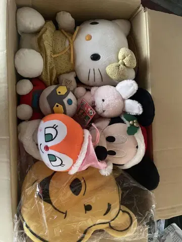 헬로키티 미키 푸우 봉제 인형 세트