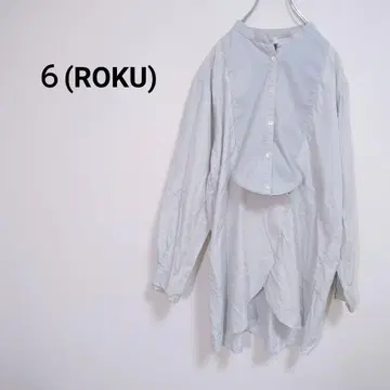로쿠 [ M ] 키넥 블라우스 스키퍼 셔츠 롱 셔츠 면100 일본제