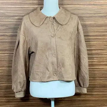 엠즈 엑사이트 아우터 블루종 M 사이즈 브라운 숏 기장 무지