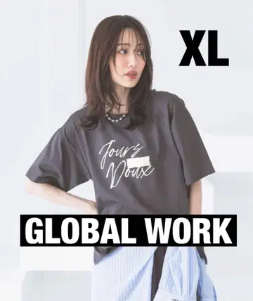[새상품] 글로벌 워크 리치 클린 프린트 T셔츠 반팔 [XL]