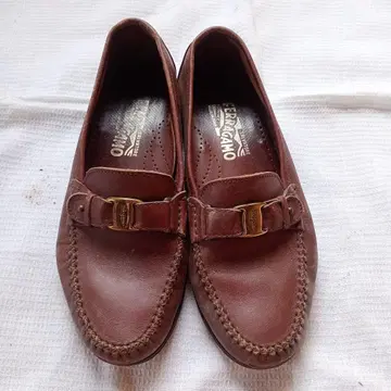 Ferragamo 브라운 가죽 슬립온
