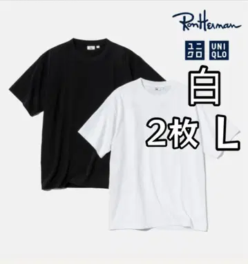 2장 [미사용 새상품] 유니클로 x 론 헤르만 콜라보 T셔츠 화이트 L