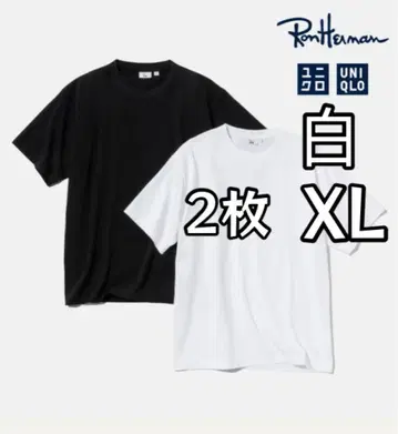 [미사용 새상품] 유니클로 x 론 헤르만 콜라보 T셔츠 화이트 XL