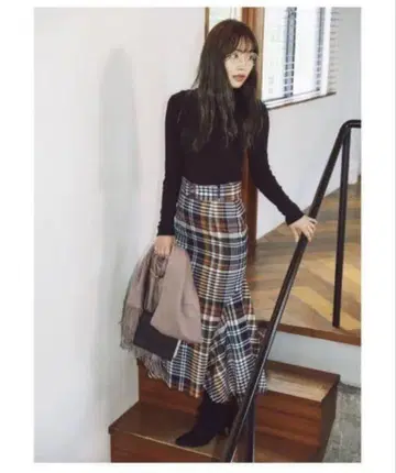 스나이델 snidel 체크 머메이드 스커트