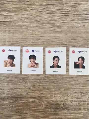 BTS 진 스티커 세트 4종류 진라면