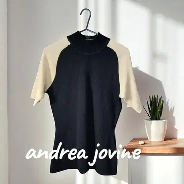 andrea jovine 하이넥 반팔 니트
