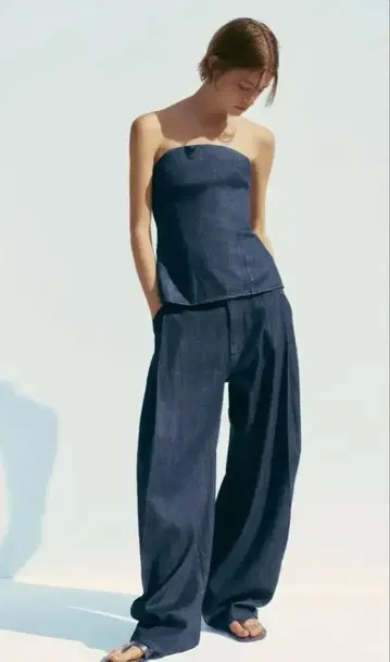 ZARA TRF 데님 다트 팬츠