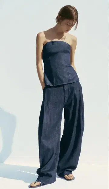 ZARA TRF 데님 다트 팬츠