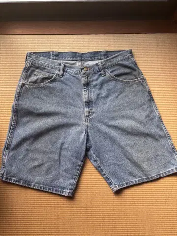 Wrangler 데님 숏팬츠 블루