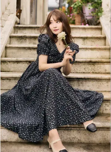 Her lip to Roseraie Long Dress M 사이즈