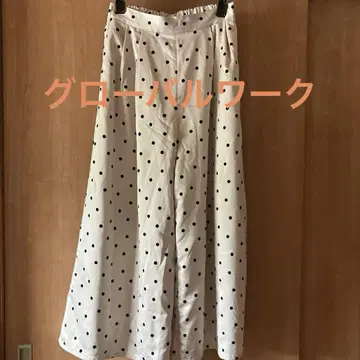 글로벌 워크 와이드 팬츠 도트
