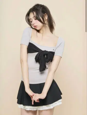 앤드마리 Nancy ribbon tops andmary
