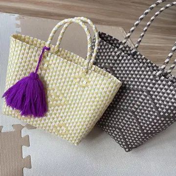 비닐 카고바  2세트 brown/yellow