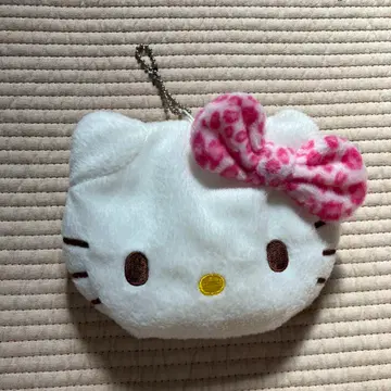 헬로키티 레오파드 무늬 파우치 티슈 케이스 키링