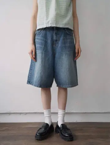 Bargiee 데님 하프 팬츠