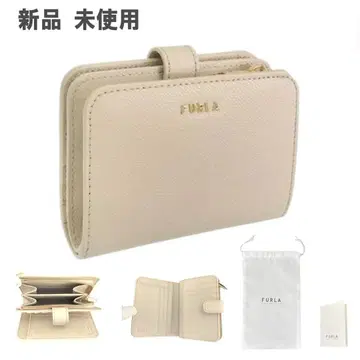 [새상품] FURLA 훌라 지갑 여성용 천연 가죽 베이지