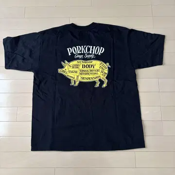 PORKCHOP 코튼 T셔츠 M 블랙