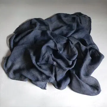 TOUJOURS 투지유 린넨 거즈 스톨 인디고