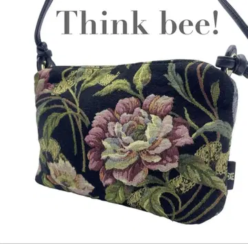 Think Bee! 씽크비 꽃무늬 고블랑 숄더백 블랙