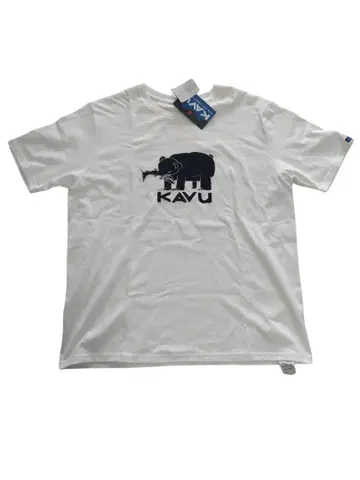 새상품 카부 KAVU 반팔 티셔츠 XL LL 사이즈 화이트 하이베어T