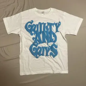 guiltyguys 티셔츠 사이즈 S 화이트 로고 스카이블루