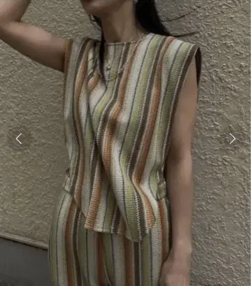AMERI IRREGULAR STRIPE BOX TANK TOPS