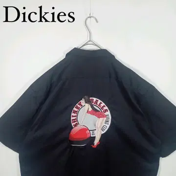 Dickies 디키즈 뒷면 자수 워크 셔츠 XL 블랙