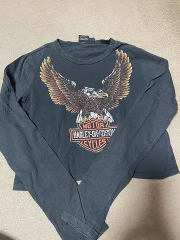 Harley-Davidson 독수리 그래픽 긴팔 티셔츠 XS