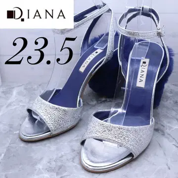 [새상품급] 다이애나 Diana 실버 샌들 퍼 파랑 펌프스 23.5