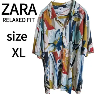 [새상품급] ZARA 자라 반팔 오픈 카라 셔츠 남성용 XL