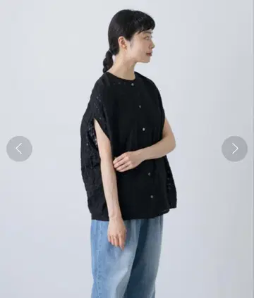 카구레 섀도우 체크 블라우스 블랙