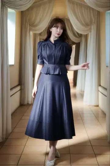herlipto Menton Denim Shirt Dress