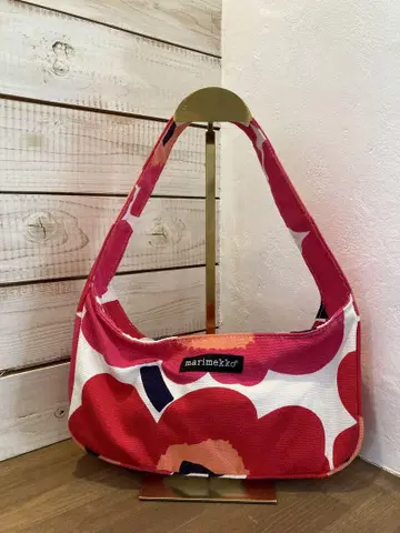 marimekko 플라워 패턴 핸드백 꽃무늬