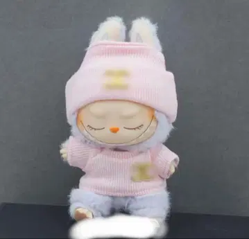 labubu 라부부 봉제 인형 옷 핑크 니트 2세트