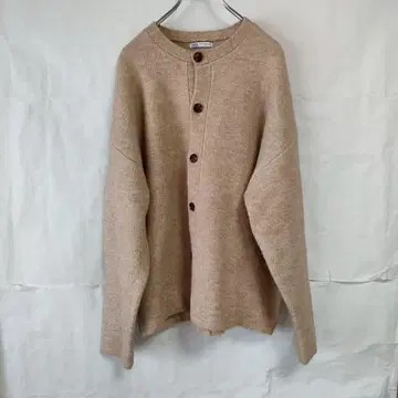 ZARA 자라 니트 가디건 겉옷 알파카 혼방 베이지 S-M