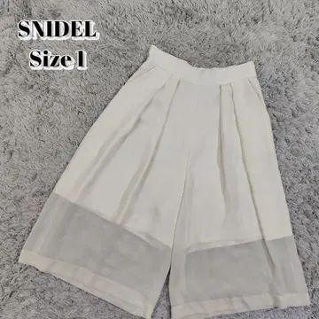 SNIDEL 가우초 팬츠 스카초 아이보리 시스루