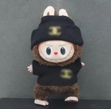 labubu 라부부 봉제 인형 옷 블랙 니트 2세트