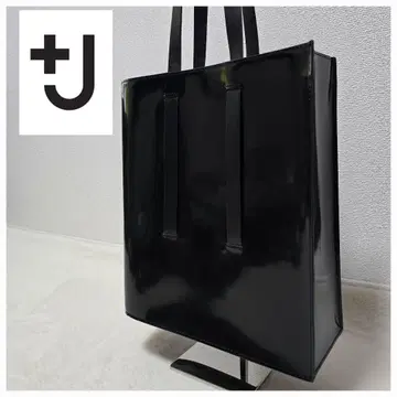 [새상품급] +J UNIQLO JILSANDER 에나멜 가죽 토트백