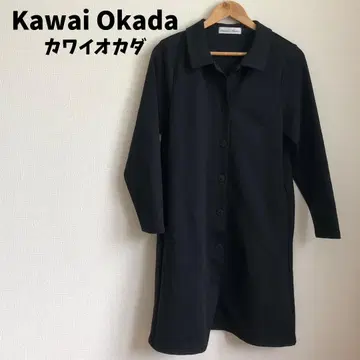 Kawai Okada 카와이 오카다 분또 소재 드레시 코트 롱 코트