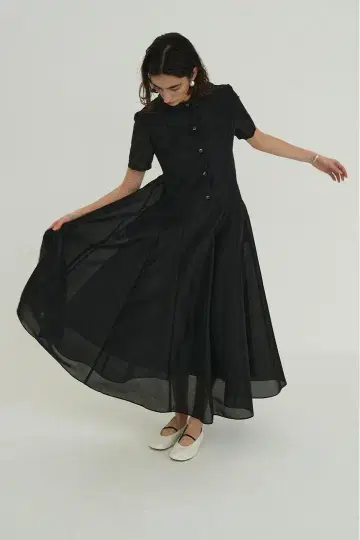 CLANE FLUFFY SHEER H/S SHIRT ONEPIECE