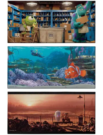 [새상품] PIXAR 2025 Happy 복권 캔버스 보드 전 3종 세트