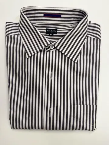 Paul Smith 블랙 화이트 스트라이프 와이셔츠 XL