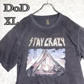 DOD Stay Crazy 티셔츠 빈티지 XL 사이즈 다크 그레이